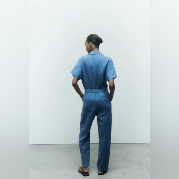 Zara Denim Jumpsuit - Picture 4 of 7